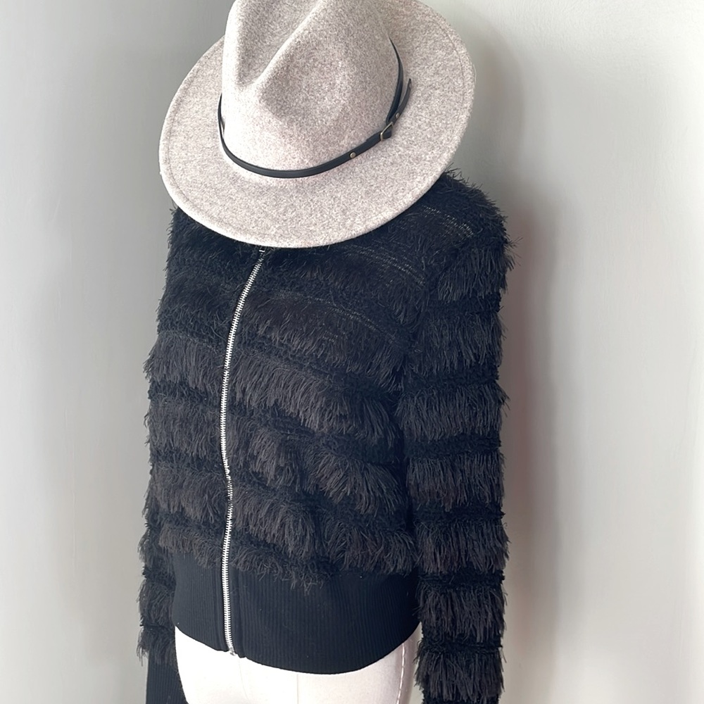 Copper Key shaggy zippered jacket/cardigan